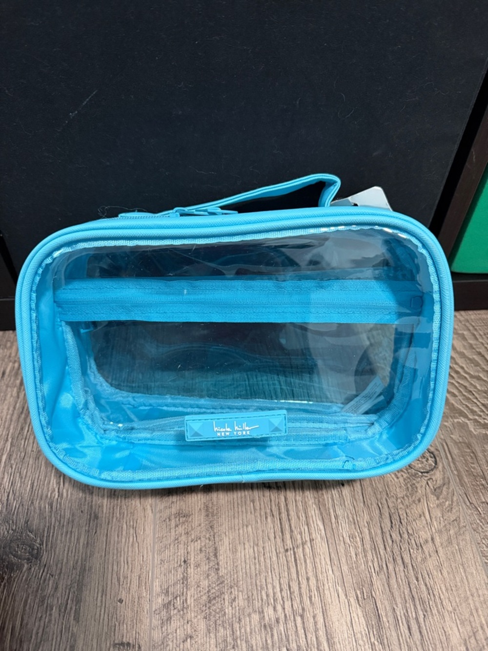 Nicole Miller New York Clear Blue Cosmetic Bag
